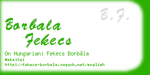borbala fekecs business card